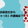 空が灰色だからの「とれちゃった」の意味は？